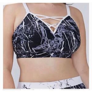 Lane Bryant Cacique Marbled Swim Top
